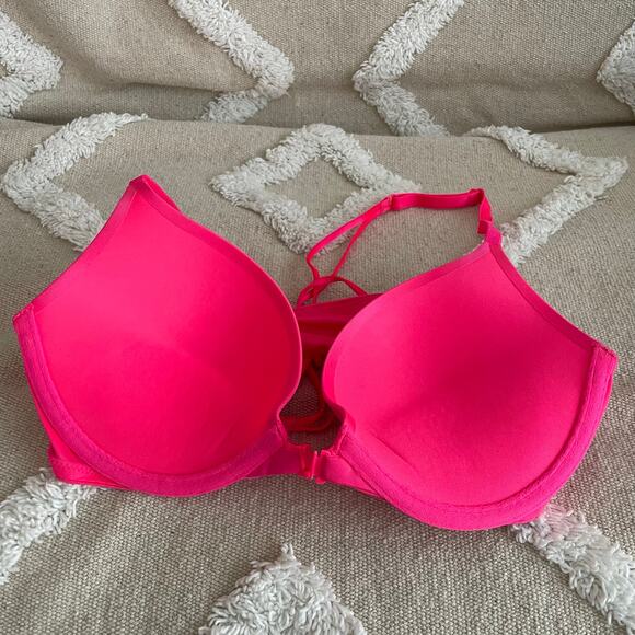 Victoria’s Secret Very Sexy Racerback Strappy Push Up Bra Pink Women’s Size 34C - Picture 3 of 9